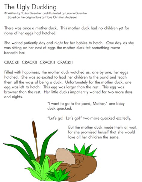 Printable The Ugly Duckling Story